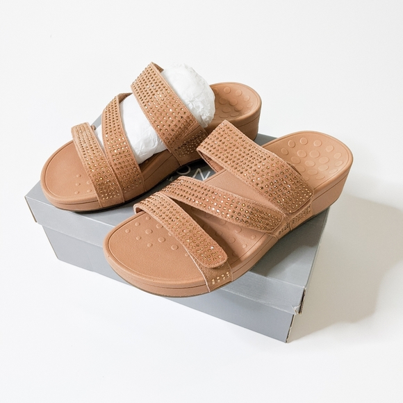 Vionic Shoes | Vionic Suede Platform Rhinestone Sandals Alexis | Poshmark